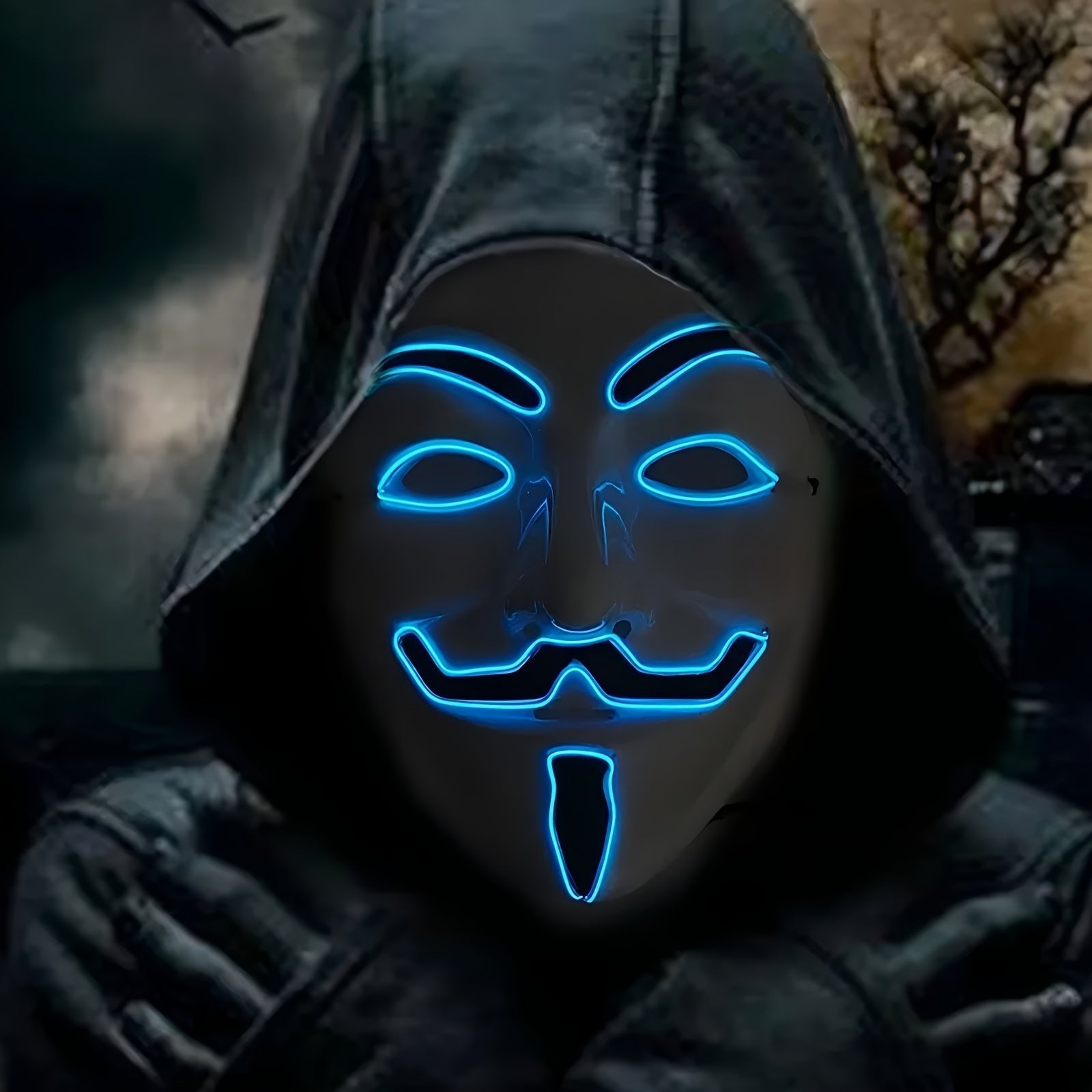 LED Halloween Mask | Anonymous Red Glow Design VexonGear