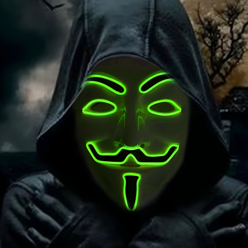 LED Halloween Mask | Anonymous Red Glow Design VexonGear