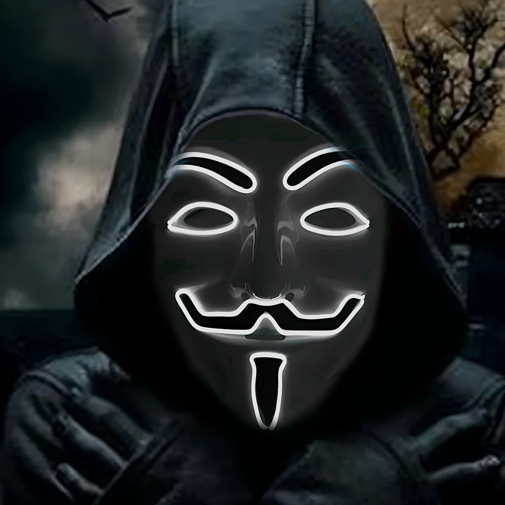 LED Halloween Mask | Anonymous Red Glow Design VexonGear