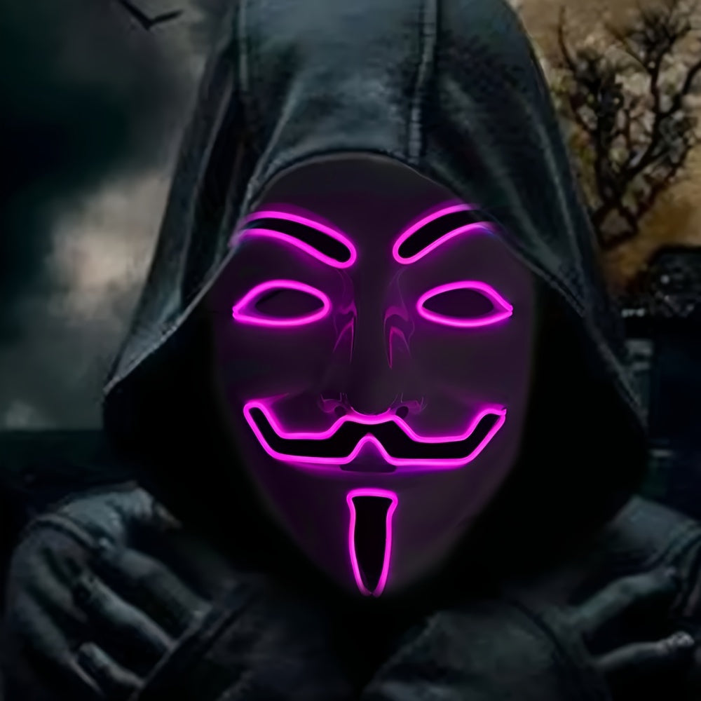 LED Halloween Mask | Anonymous Red Glow Design VexonGear