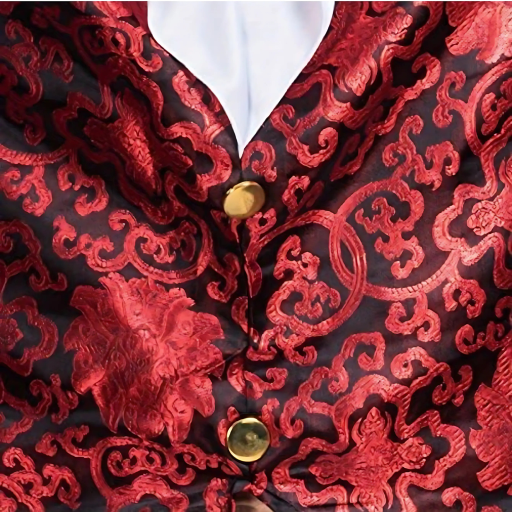 Gothic Vampire Costume | Embroidered Vest with Cape VexonGear