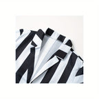 Striped Costume Suit | Black and White Movie Character Design VexonGear