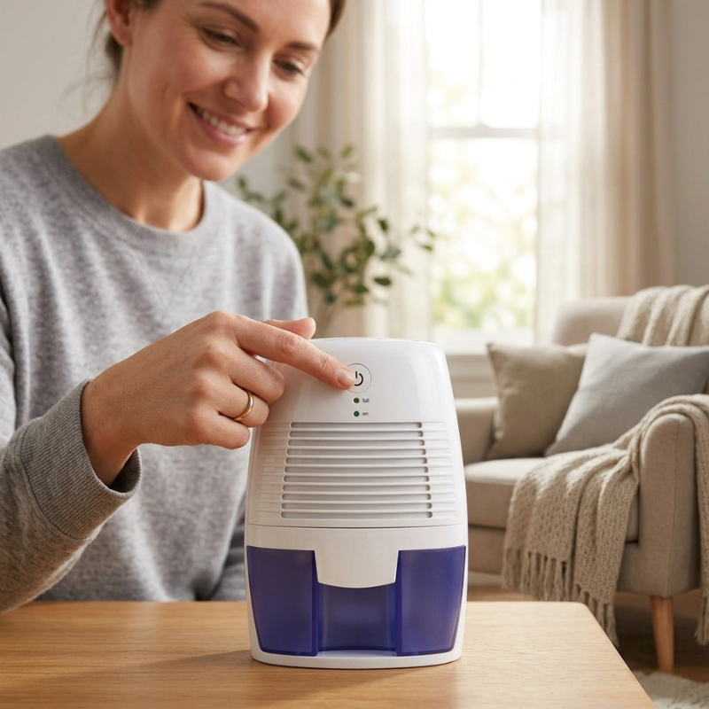 Mini Dehumidifier 500 ml Tank 21 W ABS Compact, Efficient Moisture