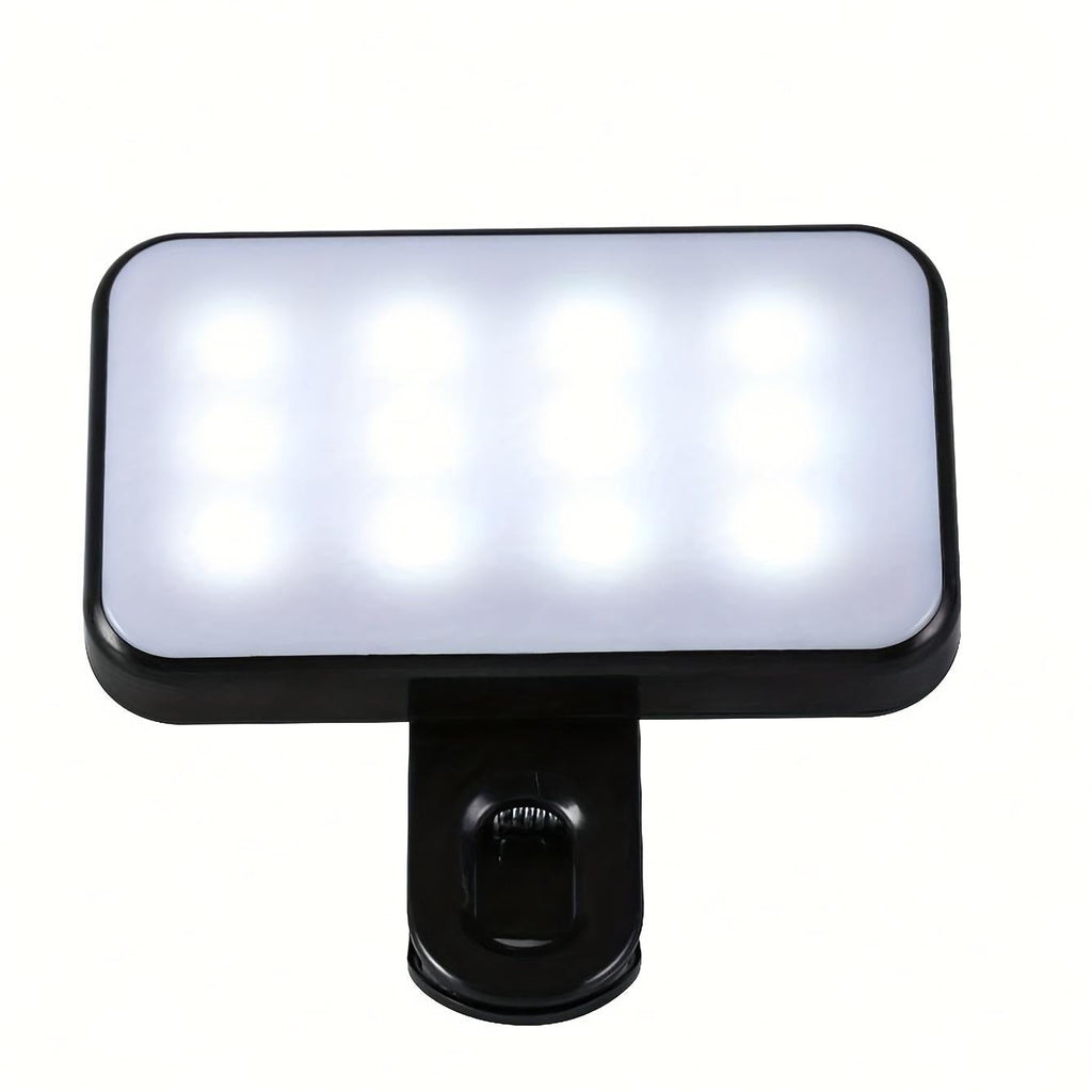 Mini Rechargeable Clip-On Selfie Light for Phone and Laptop with 3 Brightness Levels - Portable Ring Light for Perfect Selfies