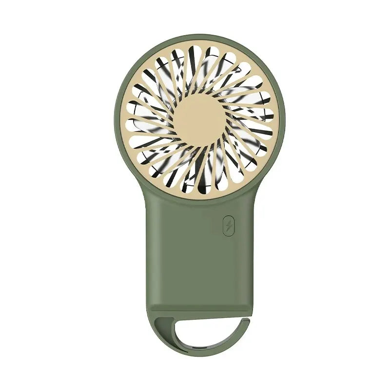 Portable USB Air Circulation Fan Metal Finish with Multi Speed Control and Hook