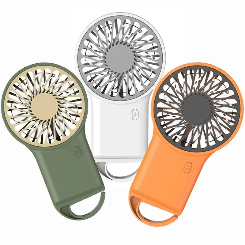 Portable USB Air Circulation Fan Metal Finish with Multi Speed Control and Hook