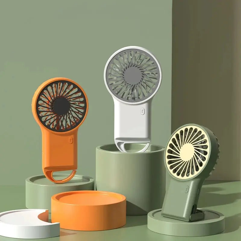 Portable USB Air Circulation Fan Metal Finish with Multi Speed Control and Hook