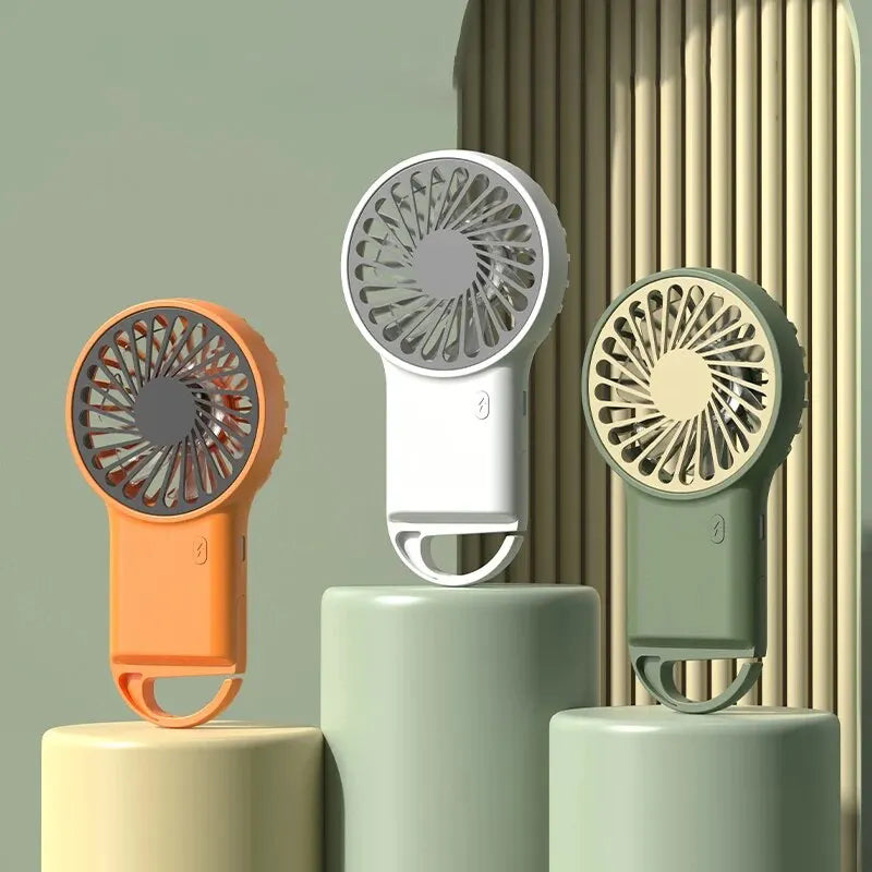 Portable USB Air Circulation Fan Metal Finish with Multi Speed Control and Hook