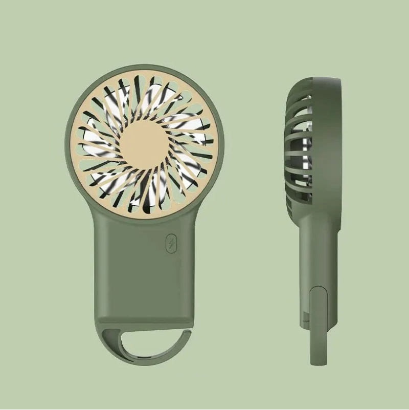 Portable USB Air Circulation Fan Metal Finish with Multi Speed Control and Hook