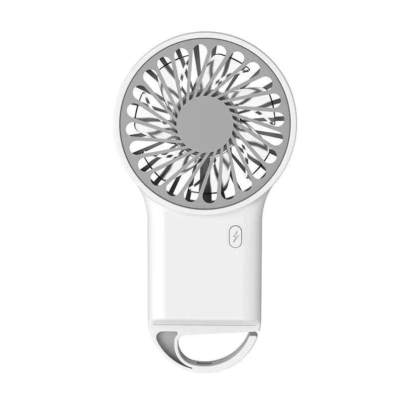 Portable USB Air Circulation Fan Metal Finish with Multi Speed Control and Hook