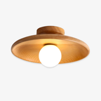 Flush Mount Ceiling Light LED Wood Shade 18 to 35 cm 110 to 240V VexonGear