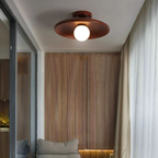 Flush Mount Ceiling Light LED Wood Shade 18 to 35 cm 110 to 240V VexonGear
