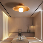 Flush Mount Ceiling Light LED Wood Shade 18 to 35 cm 110 to 240V VexonGear