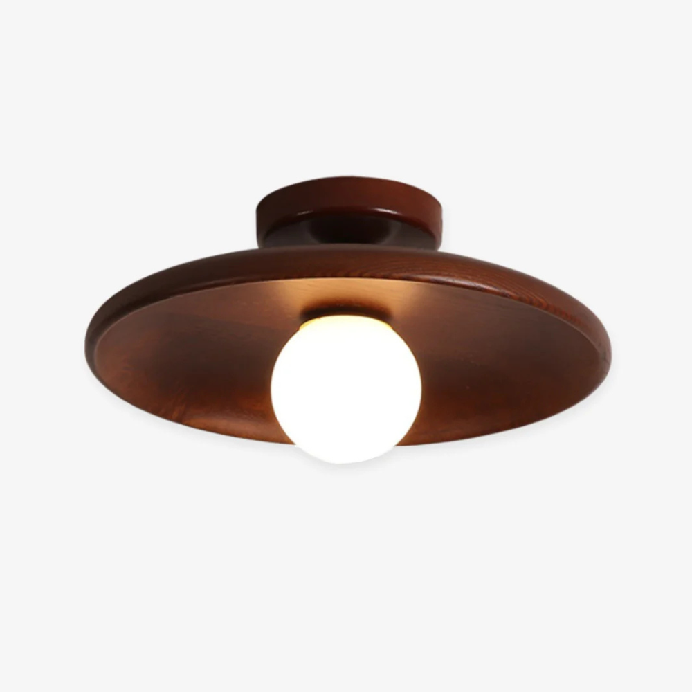 Flush Mount Ceiling Light LED Wood Shade 18 to 35 cm 110 to 240V VexonGear