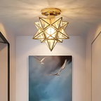 Flush Mount Star-Shaped Ceiling Light, E27 Bulb Socket VexonGear