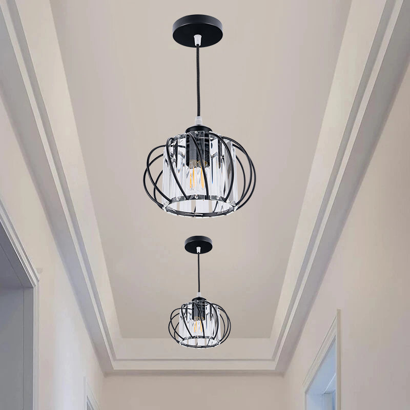 Pendant Light Nordic Glass Globe Design E27 E26 Single Light for Hallway VexonGear
