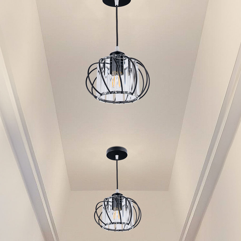 Pendant Light Nordic Glass Globe Design E27 E26 Single Light for Hallway VexonGear