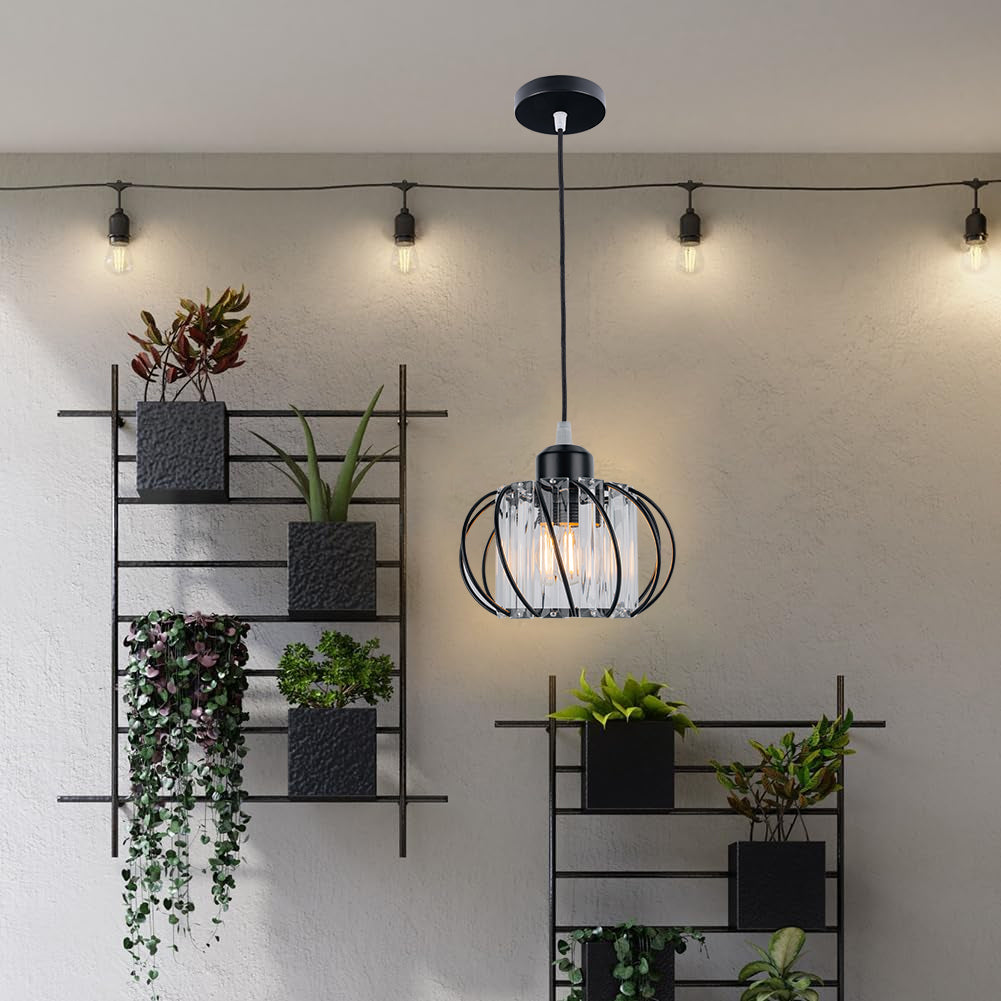 Pendant Light Nordic Glass Globe Design E27 E26 Single Light for Hallway VexonGear