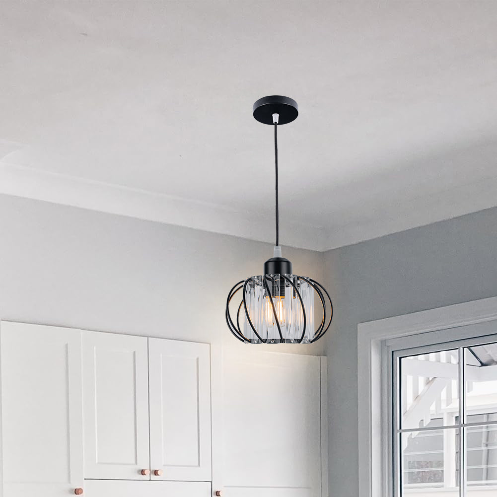 Pendant Light Nordic Glass Globe Design E27 E26 Single Light for Hallway VexonGear