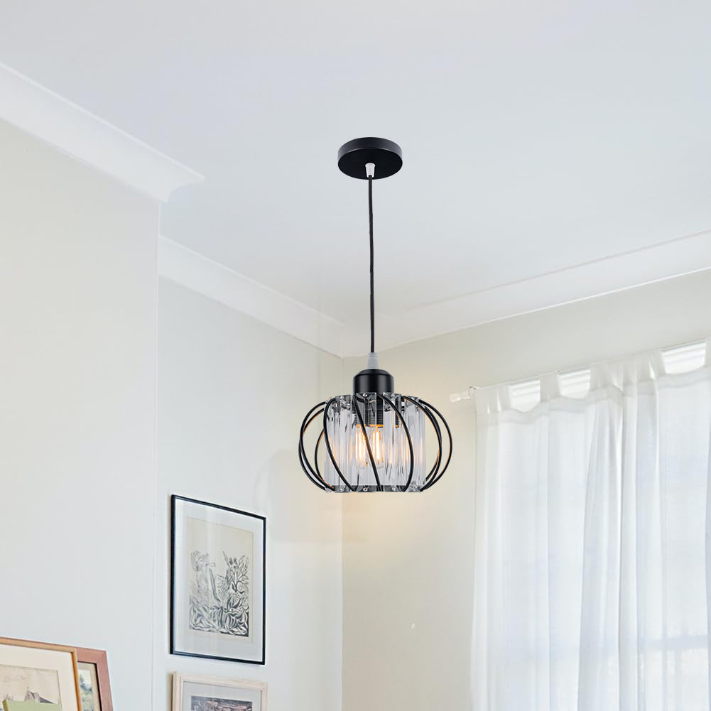 Pendant Light Nordic Glass Globe Design E27 E26 Single Light for Hallway VexonGear