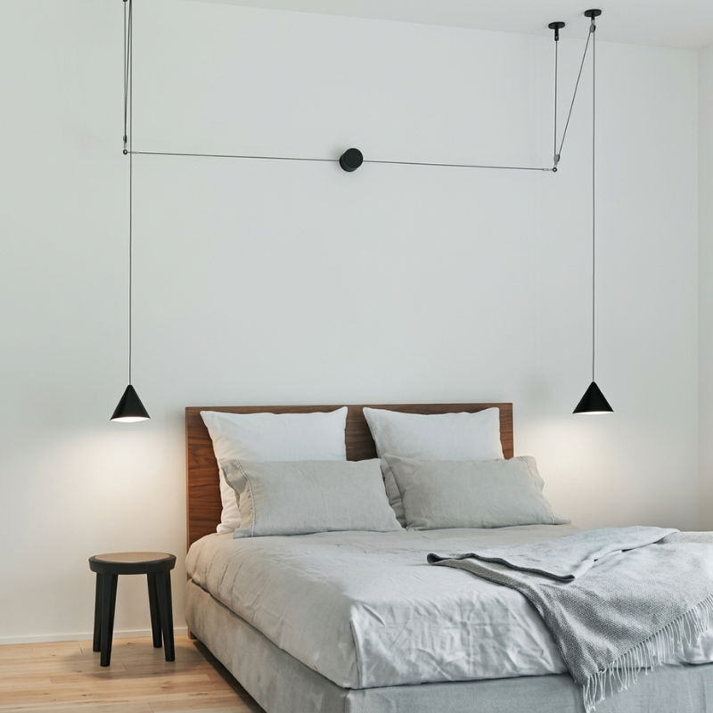 Pendant Light Black Metal E27 Socket 90 to 260V Cord Mounted VexonGear