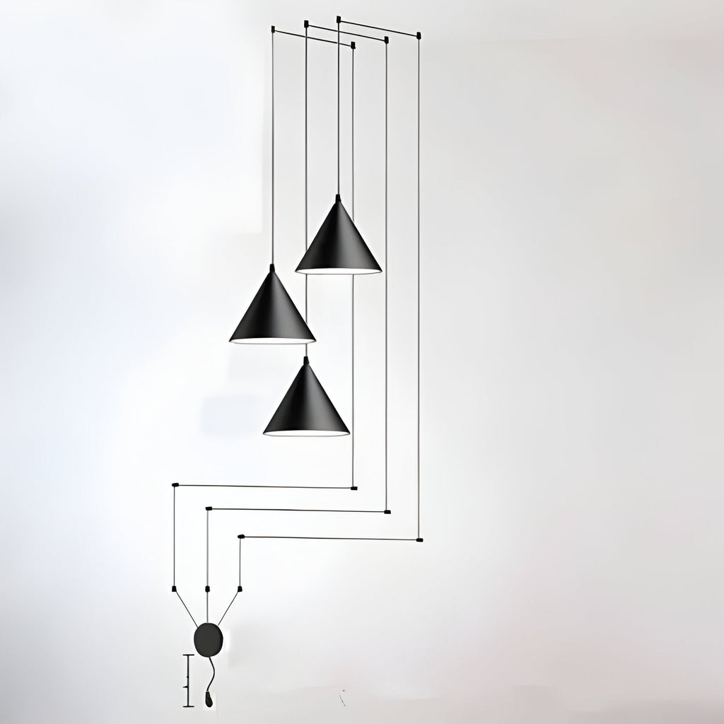 Pendant Light Black Metal E27 Socket 90 to 260V Cord Mounted VexonGear