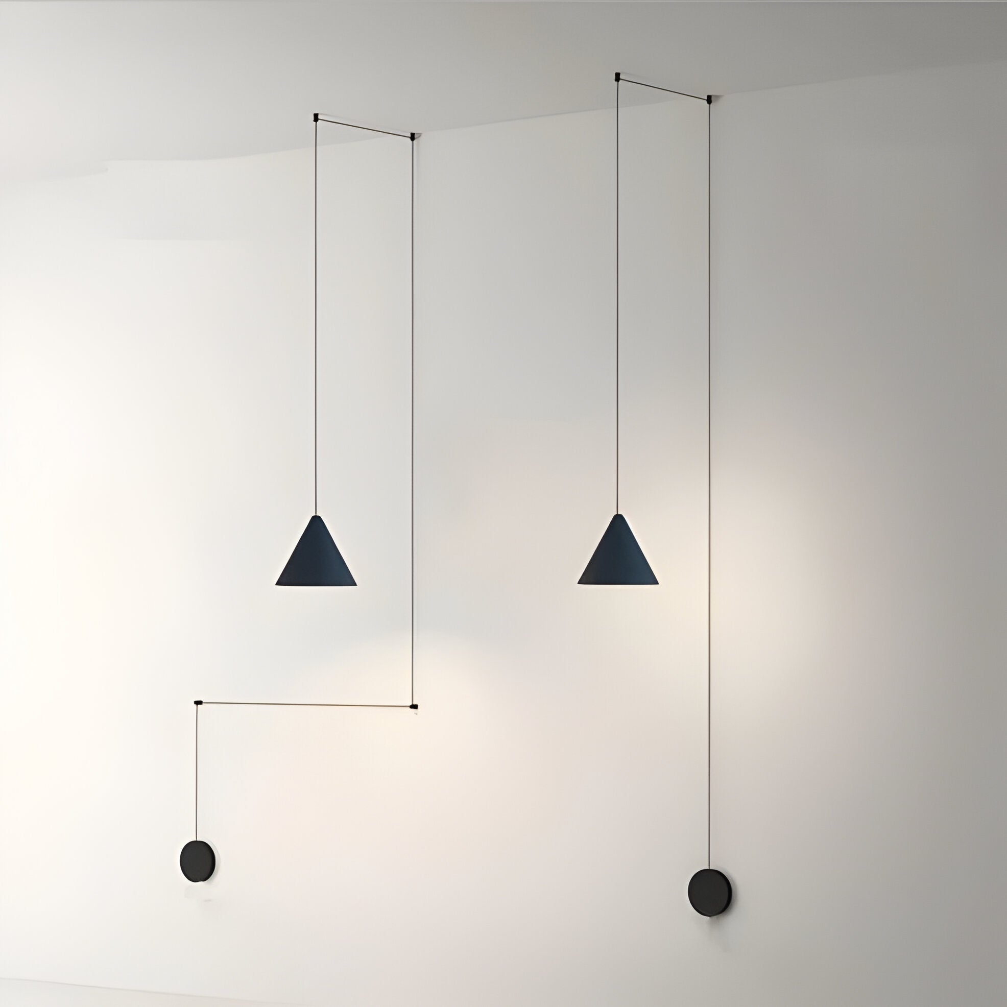 Pendant Light Black Metal E27 Socket 90 to 260V Cord Mounted VexonGear