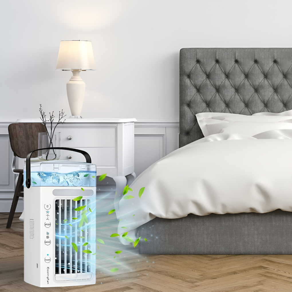 Portable Air Conditioner Compact Cooling Unit Lightweight Geometric Design