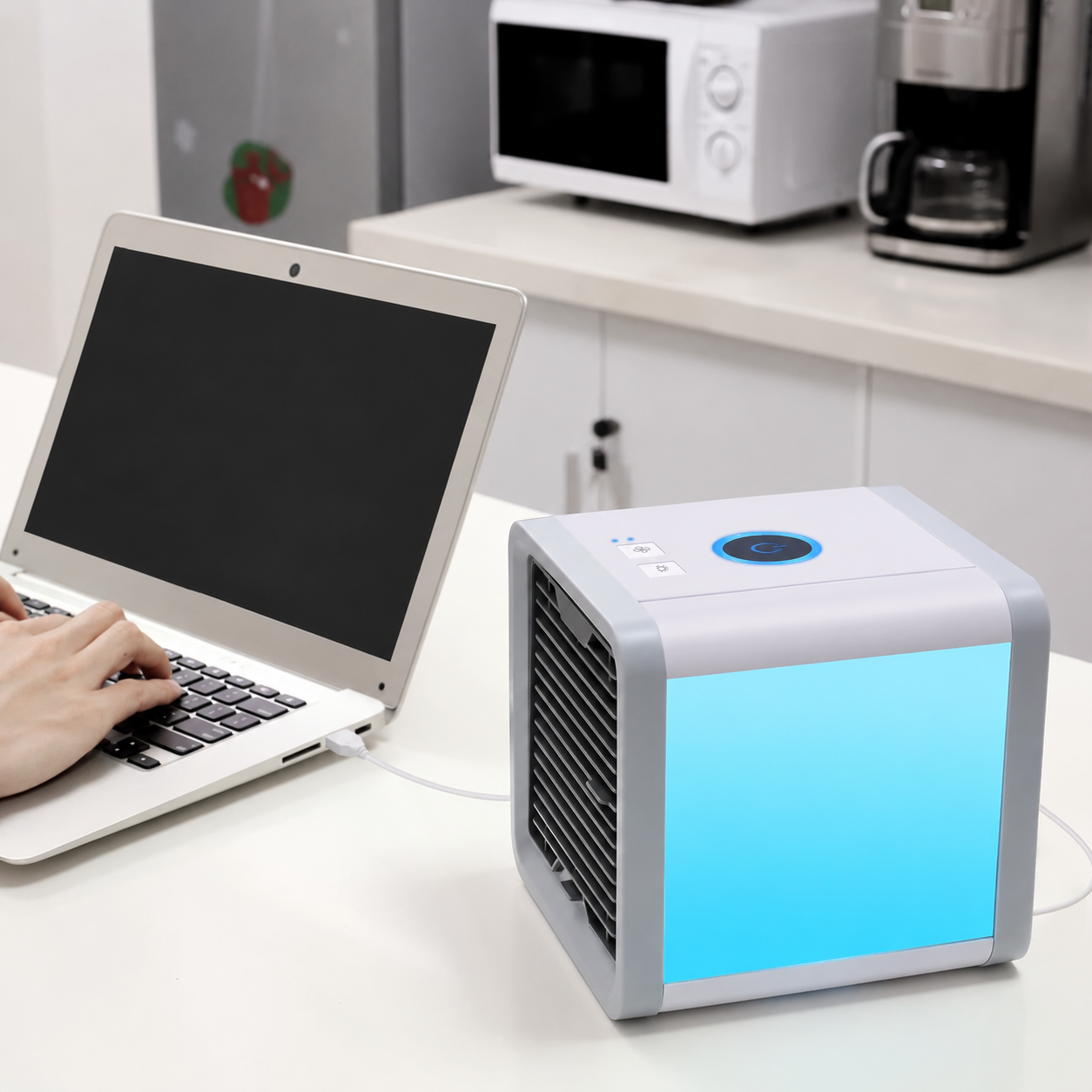 Portable Air Cooler, 500 mL Tank, 3 Fan Speeds, USB Powered