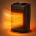 Ceramic Space Heater, Portable, Adjustable Thermostat, Tip-Over Protection