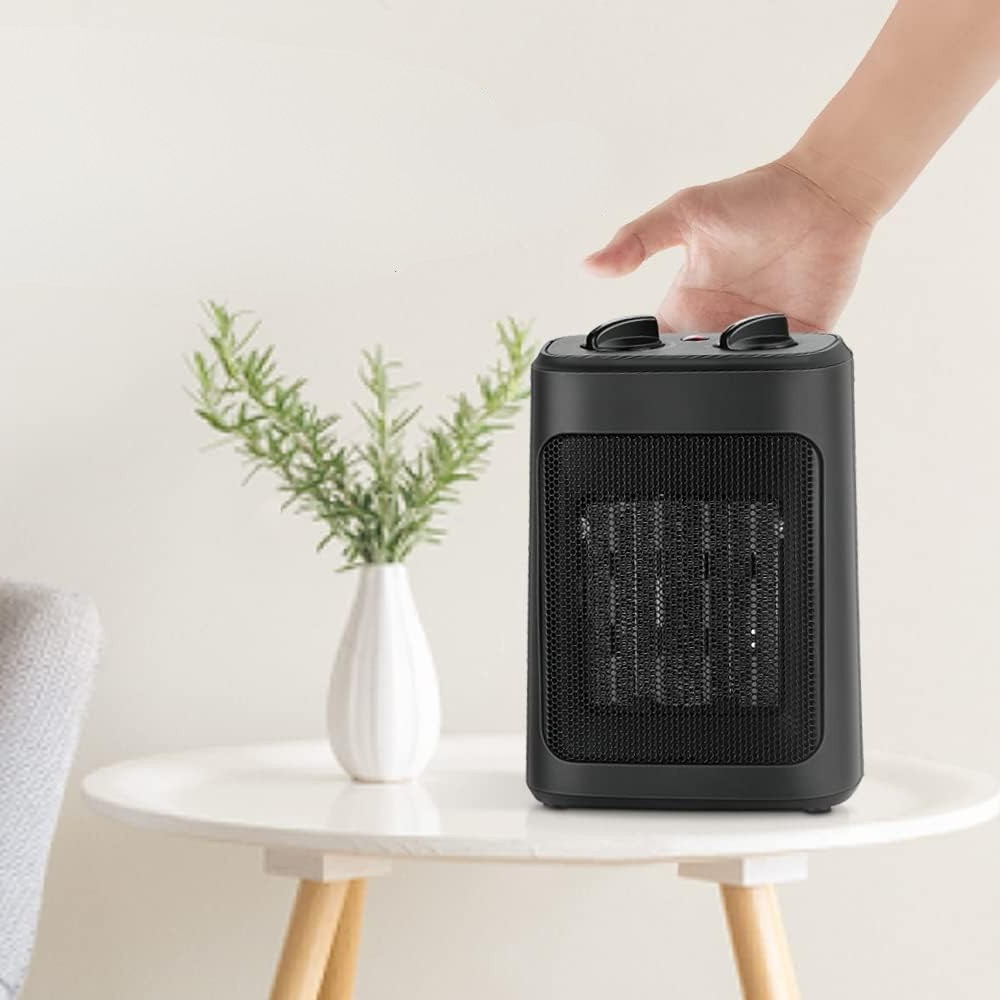 Ceramic Space Heater, Portable, Adjustable Thermostat, Tip-Over Protection
