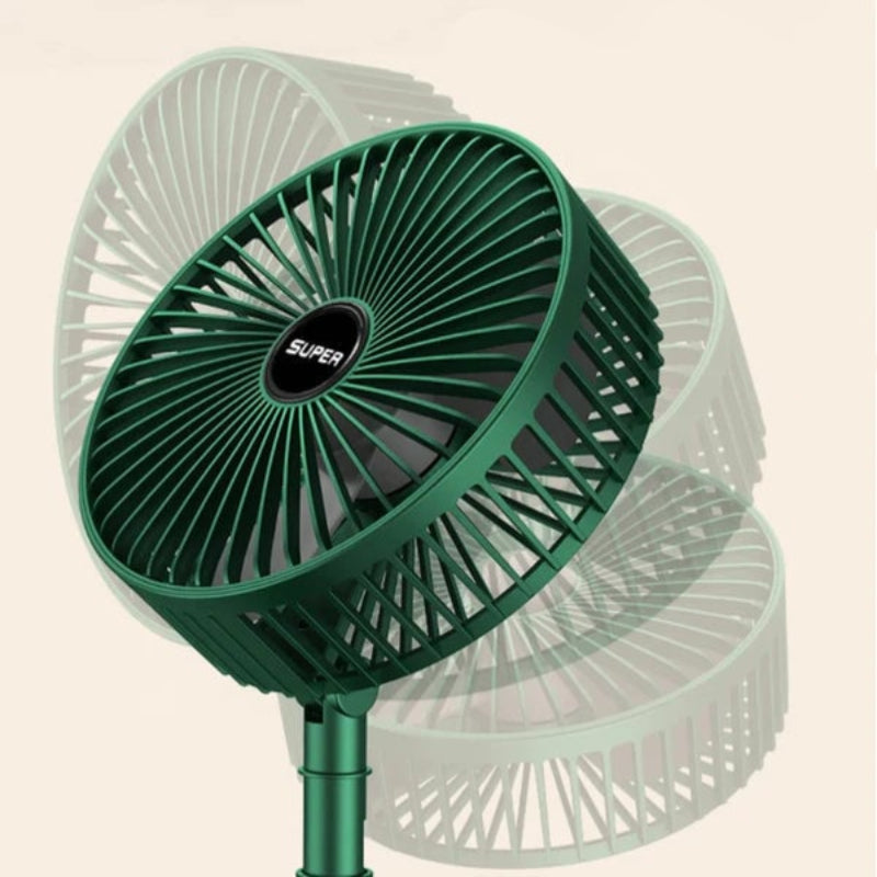 Portable Foldable USB Fan 4 Speed Quiet Motor Rechargeable
