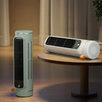 Portable Tower Fan, Bladeless Design, 360° Air Circulation, Battery Operated