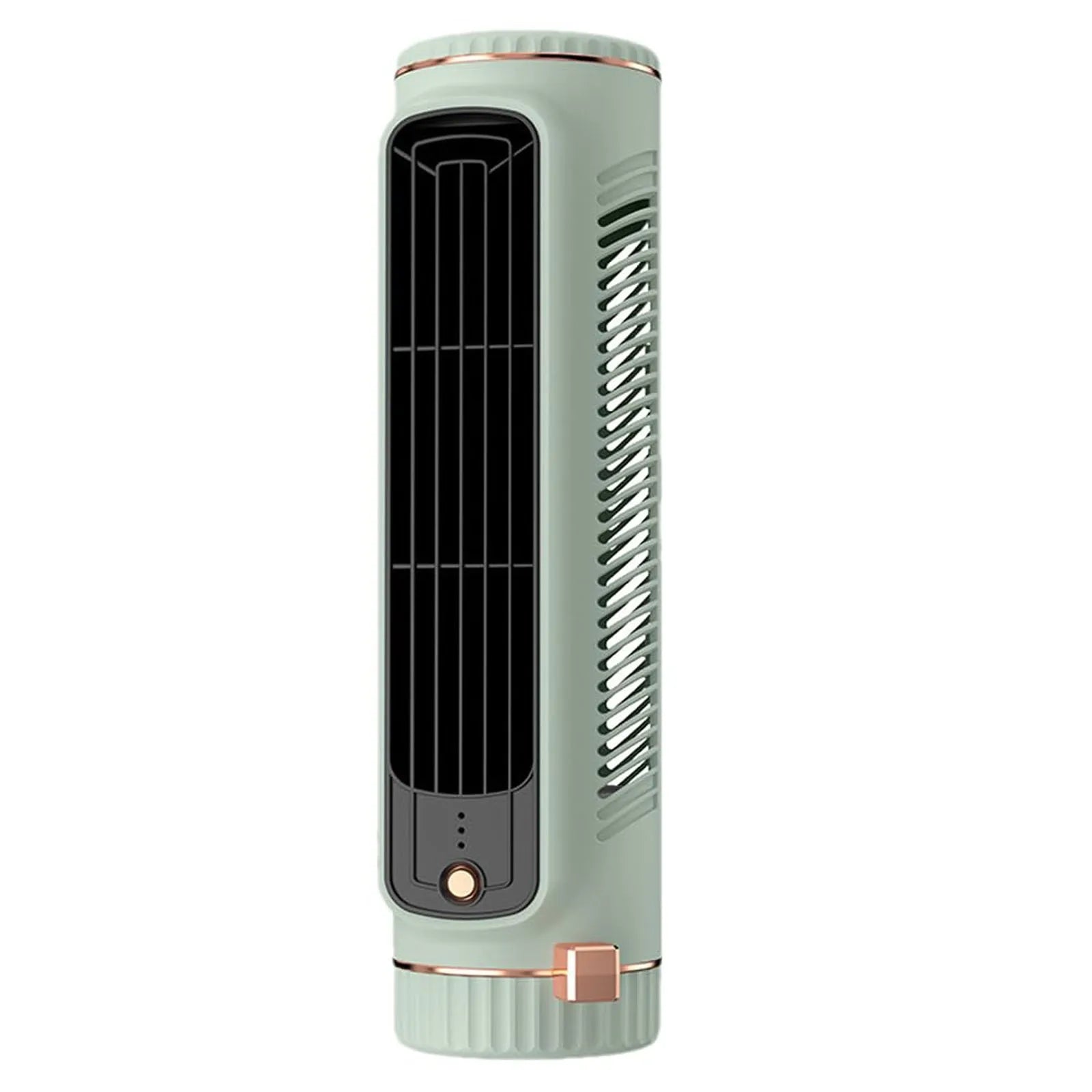 Portable Tower Fan, Bladeless Design, 360° Air Circulation, Battery Operated