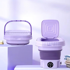 Portable Washing Machine 8 L Foldable Timer Modes Compact