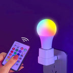 RGB LED Smart Light Bulb E27 Screw Base Remote Control Dimmable Color Changing VexonGear