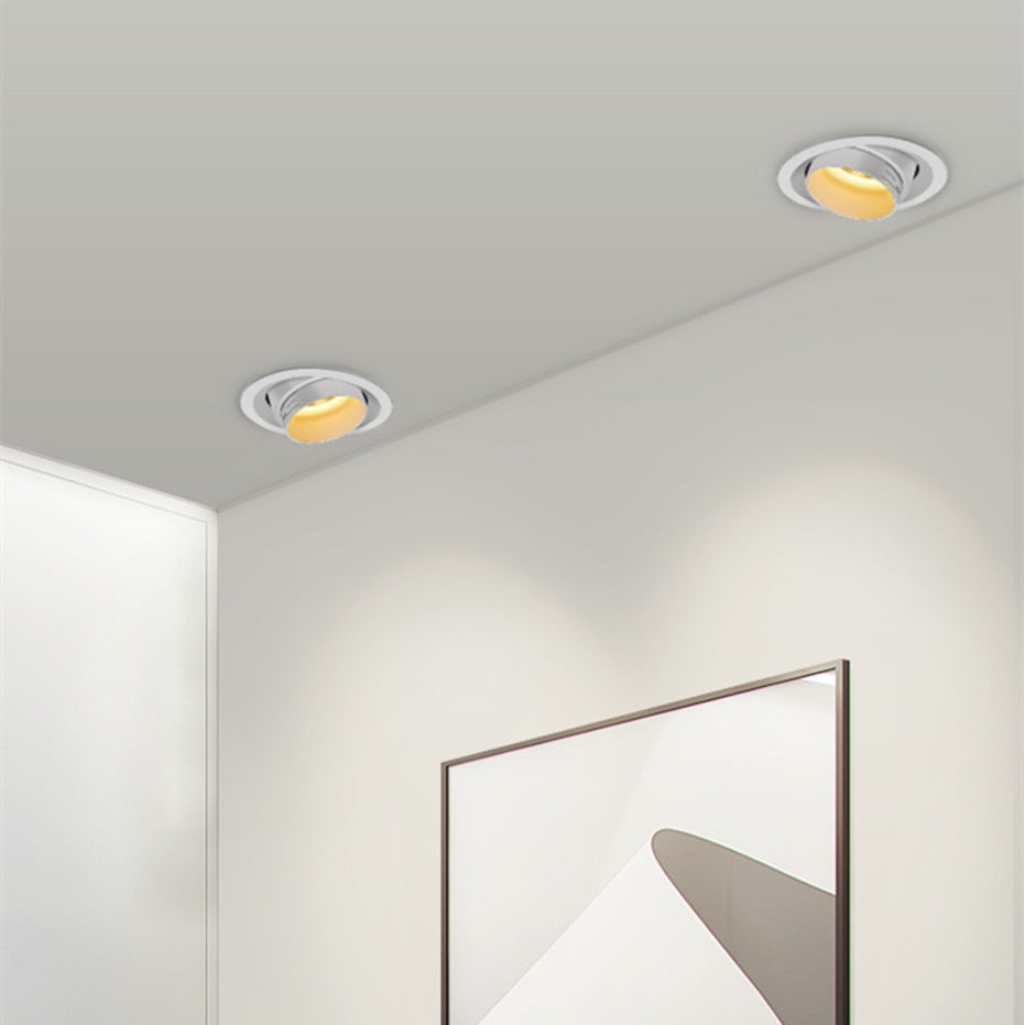 Recessed LED Downlight 5W 10W Dimmable Adjustable Beam Angle 15 45 60 Degrees VexonGear