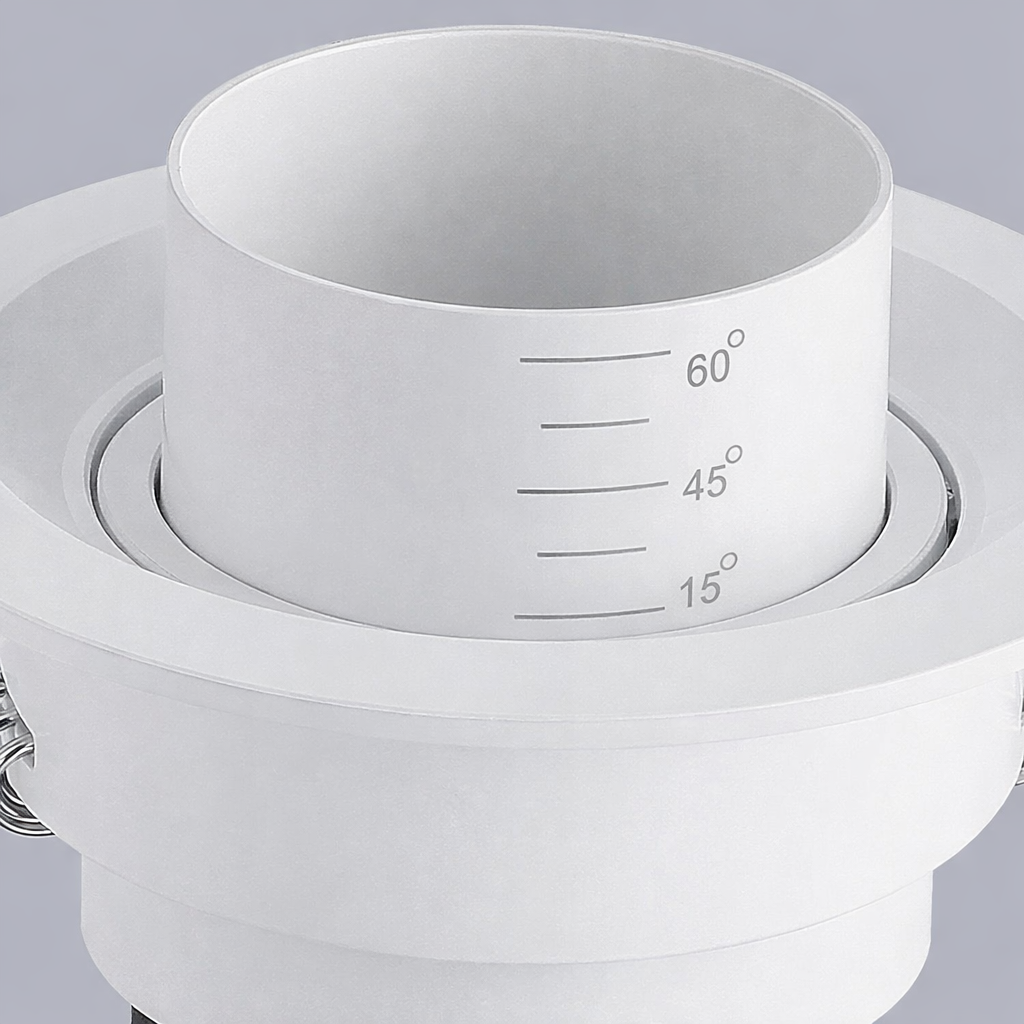 Recessed LED Downlight 5W 10W Dimmable Adjustable Beam Angle 15 45 60 Degrees VexonGear