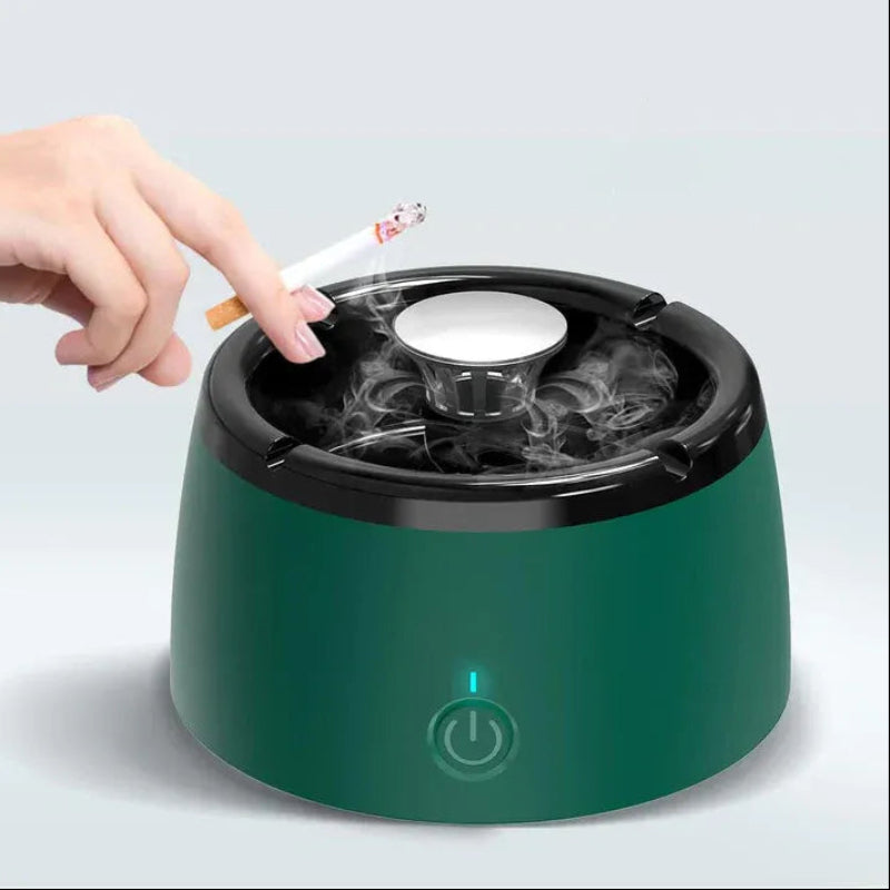 Rechargeable Smokeless Ashtray with Air Purification – Compact, Quiet, Portable for Home, Office, and Car