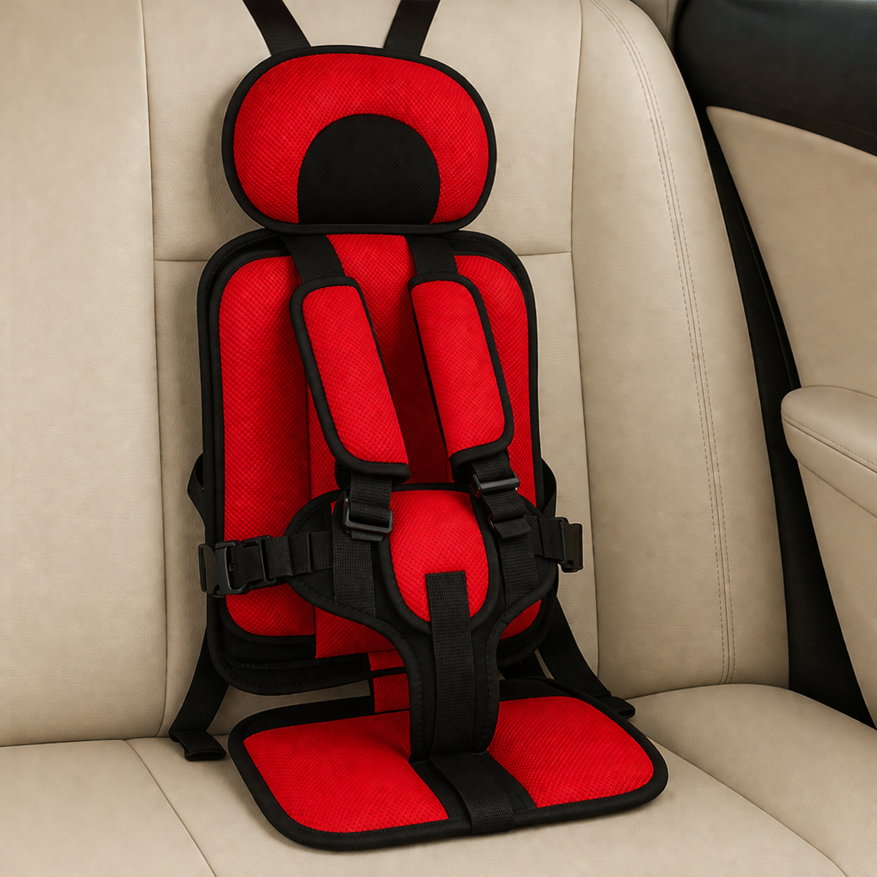 Portable Child Booster Seat with Adjustable Safety Harness
