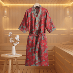 Reversible Kimono Bathrobe Organic Cotton Lightweight Soft Robe VexonGear