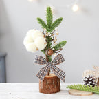 Mini Christmas Tree Set | Rustic Tabletop Holiday Decorations VexonGear