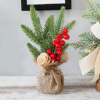 Mini Christmas Tree Set | Rustic Tabletop Holiday Decorations VexonGear