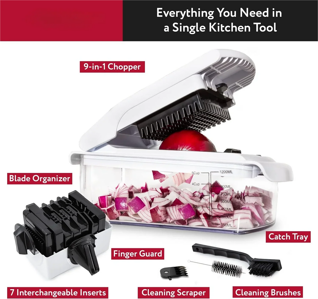 Multi-Function Vegetable Chopper | 6-in-1 Food Prep System VexonGear