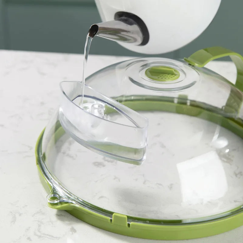 Microwave Food Cover | Steam Vent Splatter Guard With Handle VexonGear