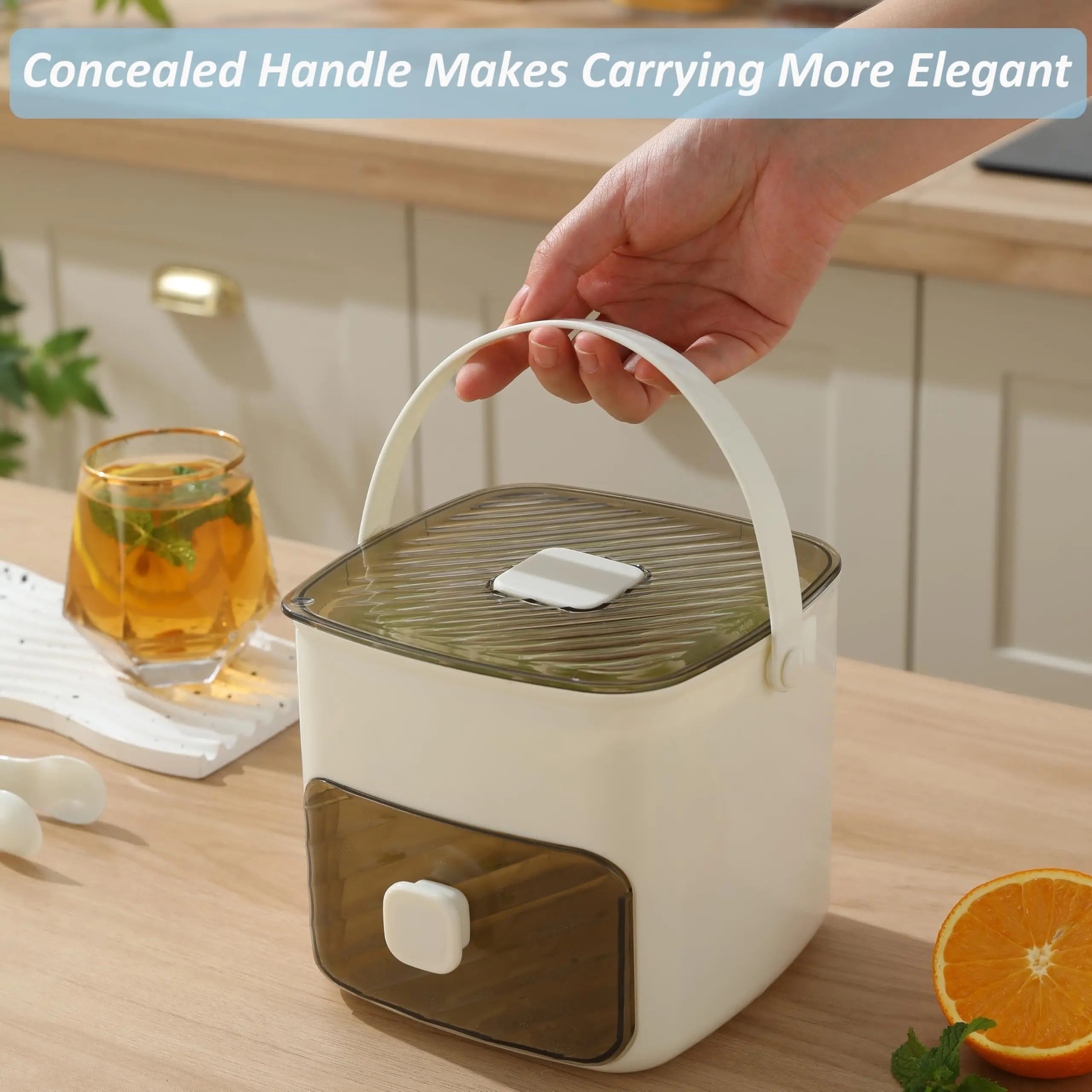 Modern Ice Cube Maker | Double Layer Storage With Handle VexonGear