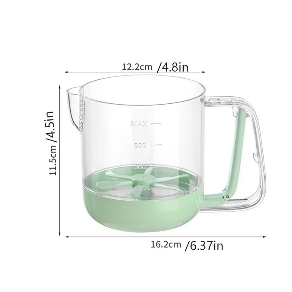 Kitchen Mixing Cup | Manual Stirring Beater With Spring Handle VexonGear
