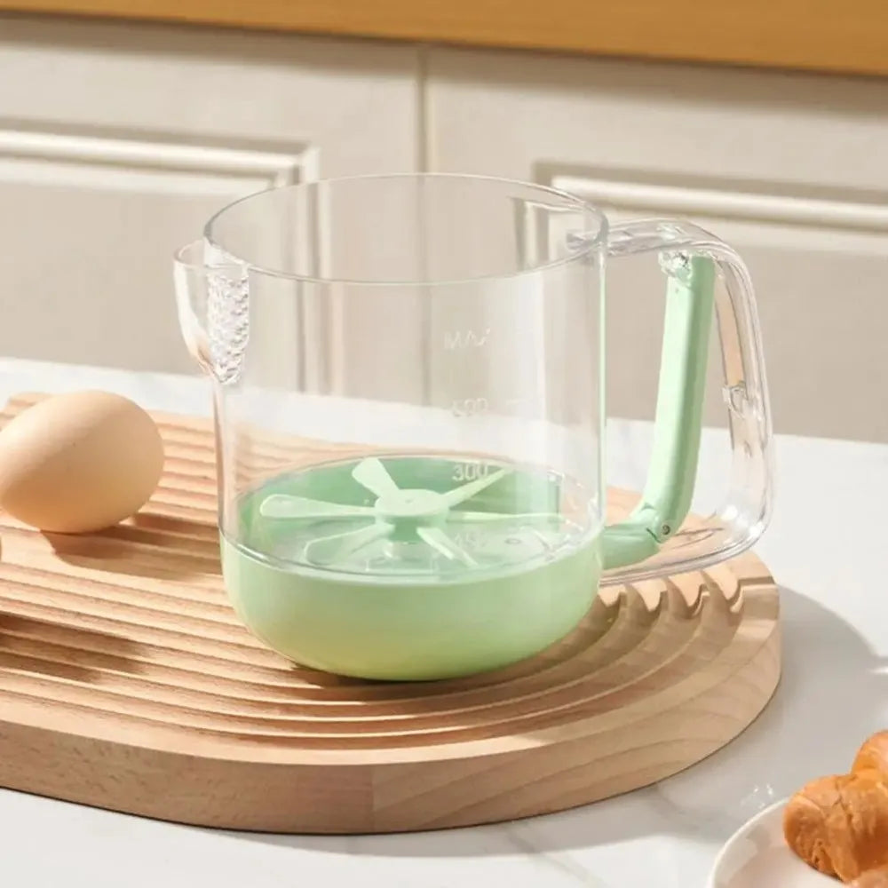 Kitchen Mixing Cup | Manual Stirring Beater With Spring Handle VexonGear