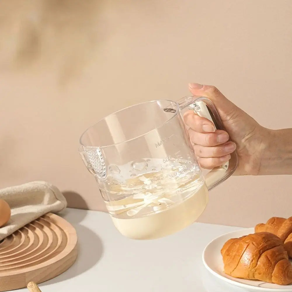 Kitchen Mixing Cup | Manual Stirring Beater With Spring Handle VexonGear