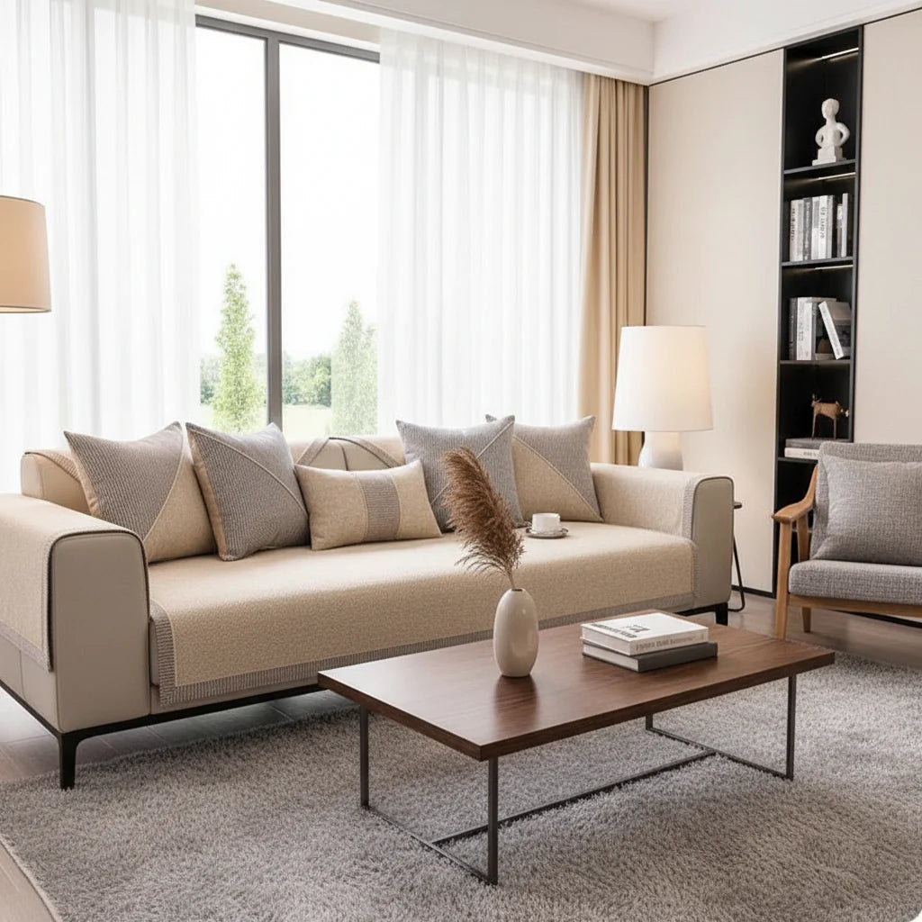 Vexon Non-Slip Cotton-Linen Sofa Cover for All Seasons VexonGear